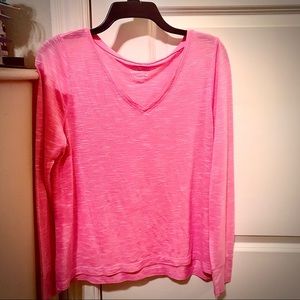 Pink soft long sleeved shirt